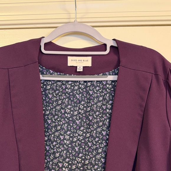 Skies Are Blue Purple Blazer - Picture 6 of 7